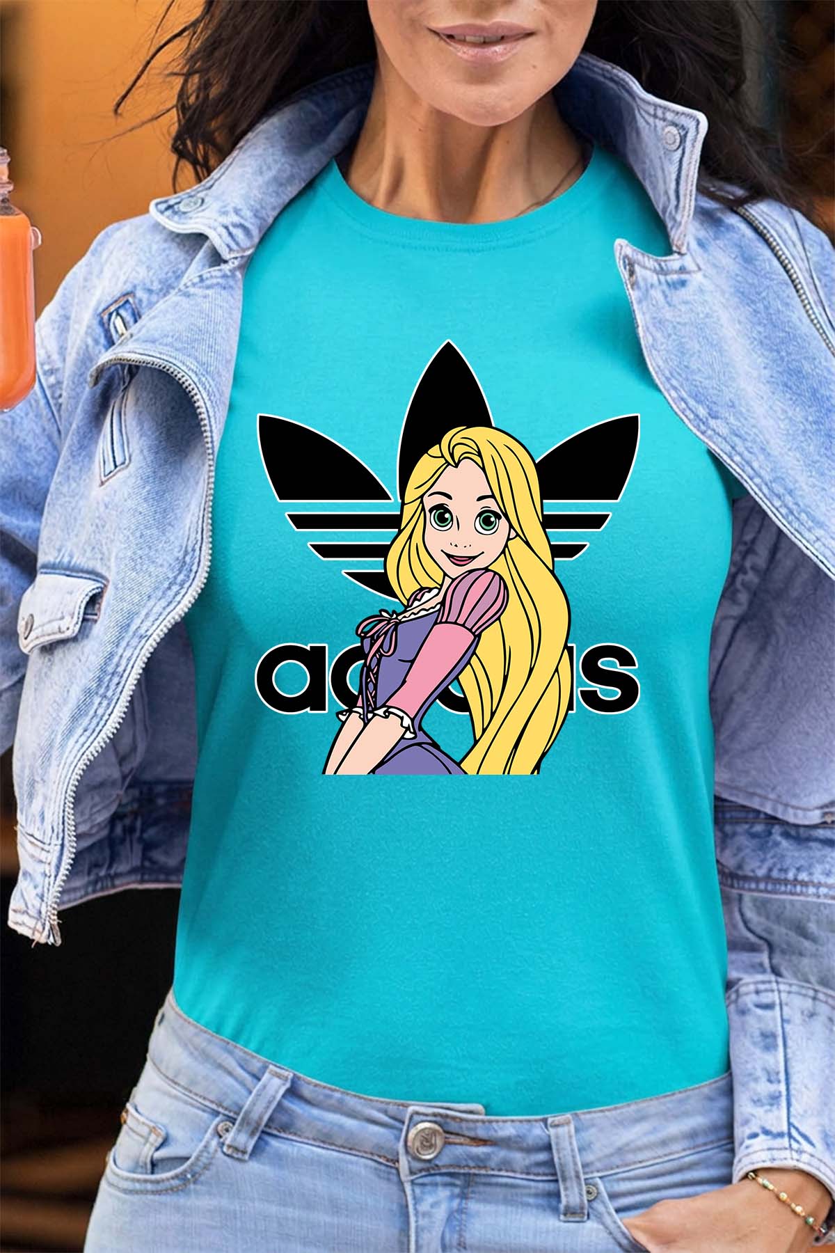 COULEUR:Turquoise|T-shirt Femme | raiponse adidas Turquoise
