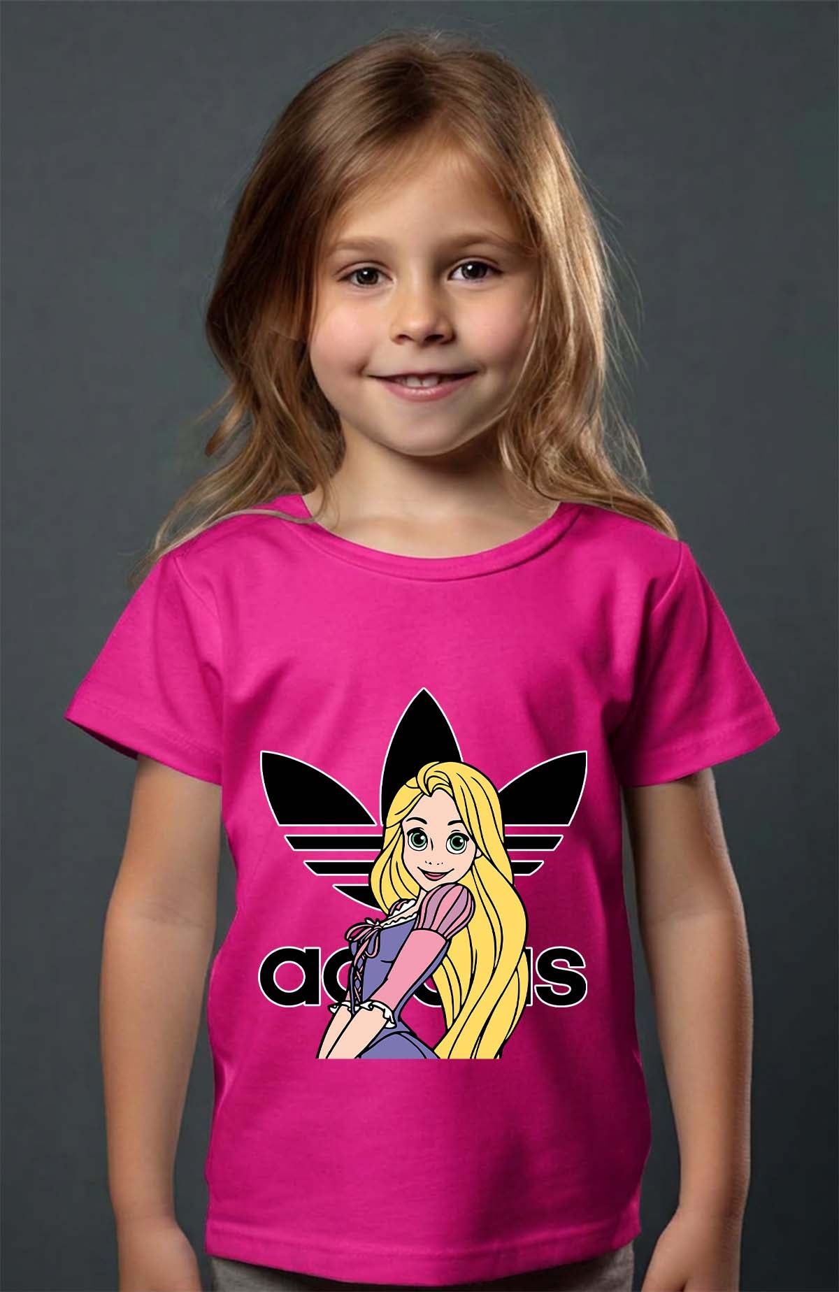COULEUR:Fuchsia|T-shirt Fille | raiponse adidas Fuchsia