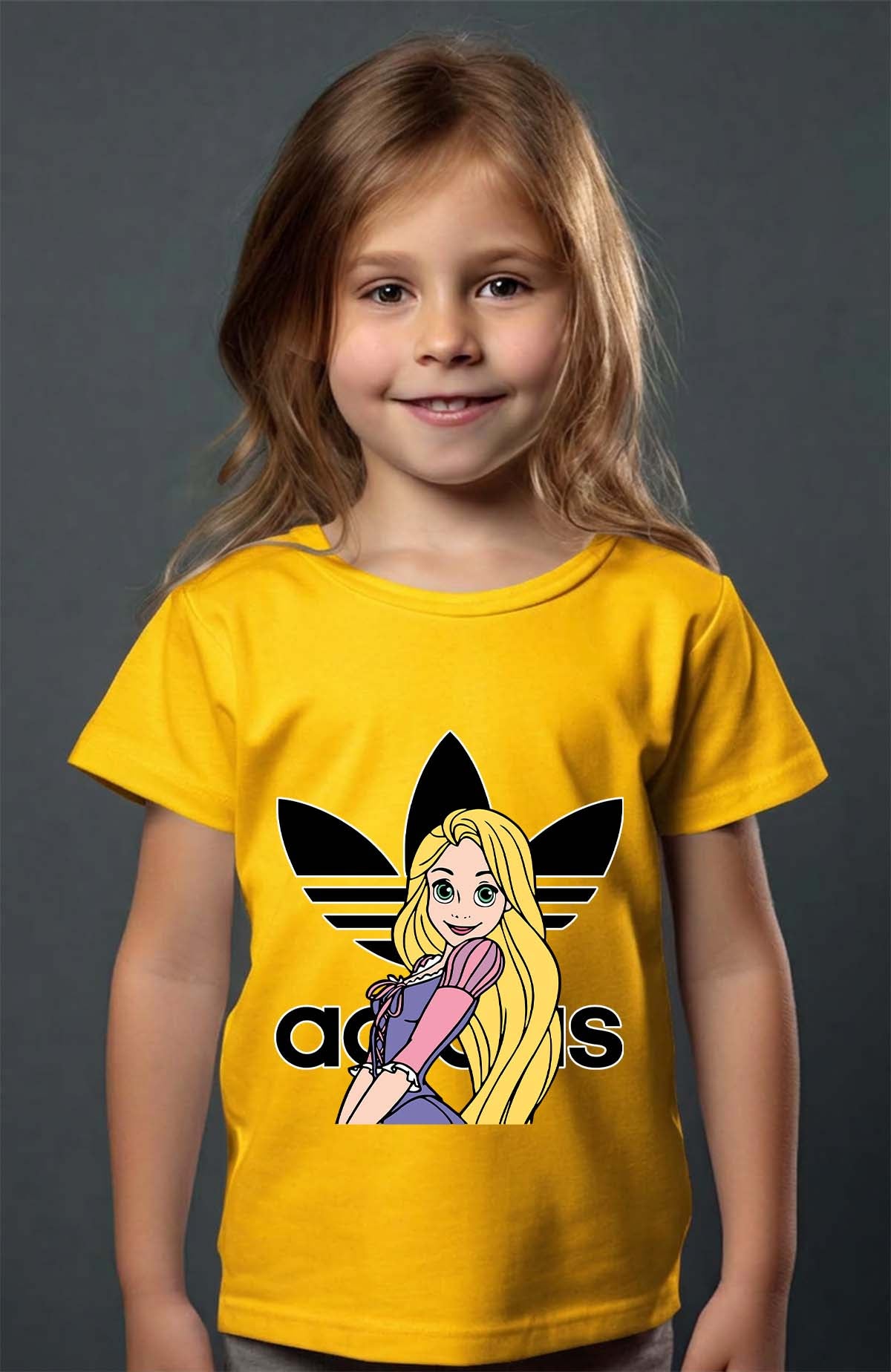 COULEUR:Jaune|T-shirt Fille | raiponse adidas Jaune