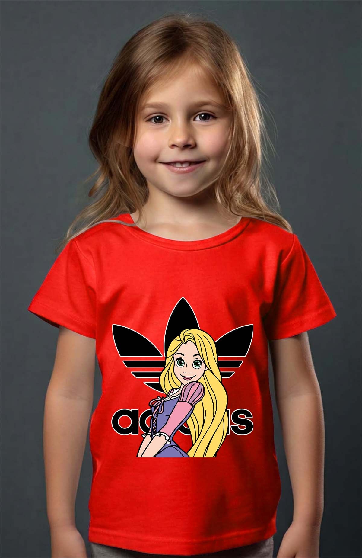 COULEUR:Rouge|T-shirt Fille | raiponse adidas Rouge