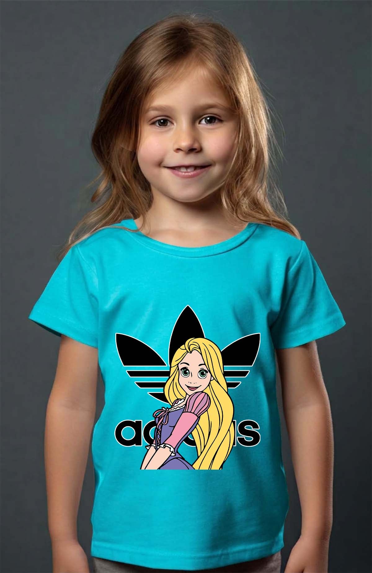 COULEUR:Turquoise|T-shirt Fille | raiponse adidas Turquoise