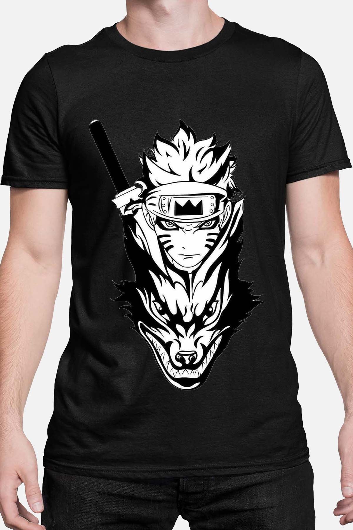 COULEUR:Noir|T-shirt Homme | renard naruto Noir