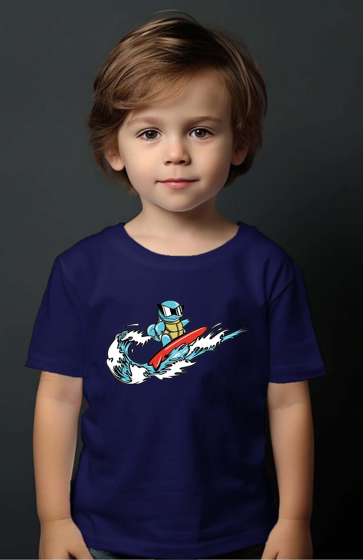 COULEUR:Marine|T-shirt Garçon | scarap Vague Marine