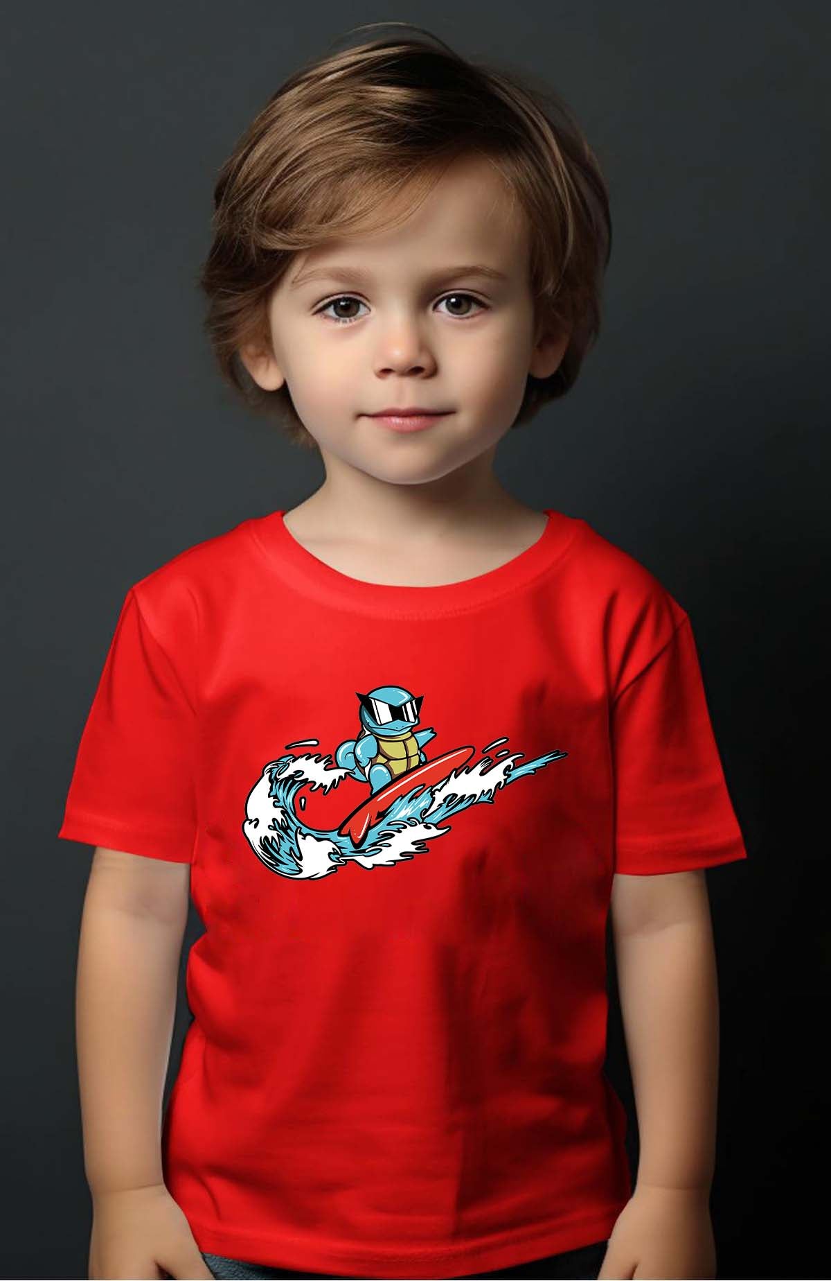 COULEUR:Rouge|T-shirt Garçon | scarap Vague Rouge
