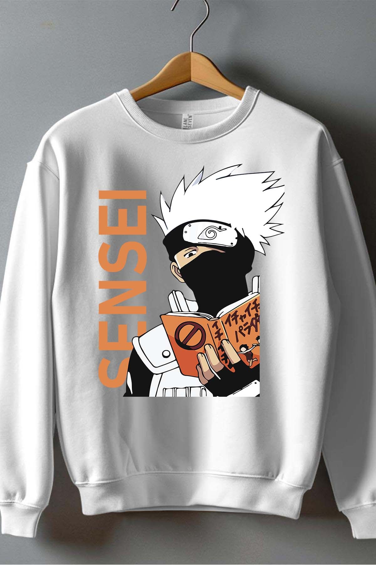 COULEUR:Blanc|Sweat Col Rond Garçon | sensei naruto Blanc