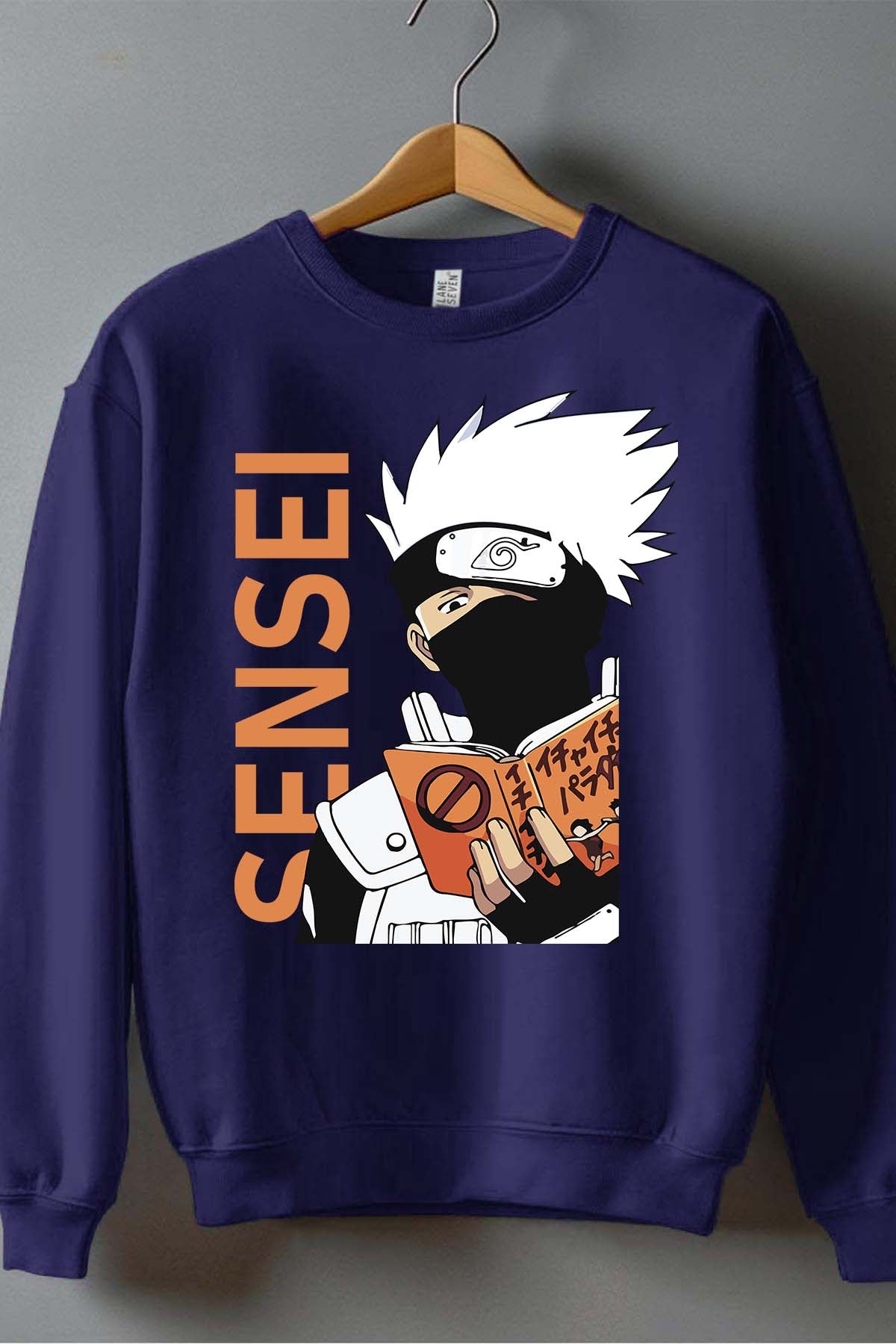 COULEUR:Marine|Sweat Col Rond Garçon | sensei naruto Marine