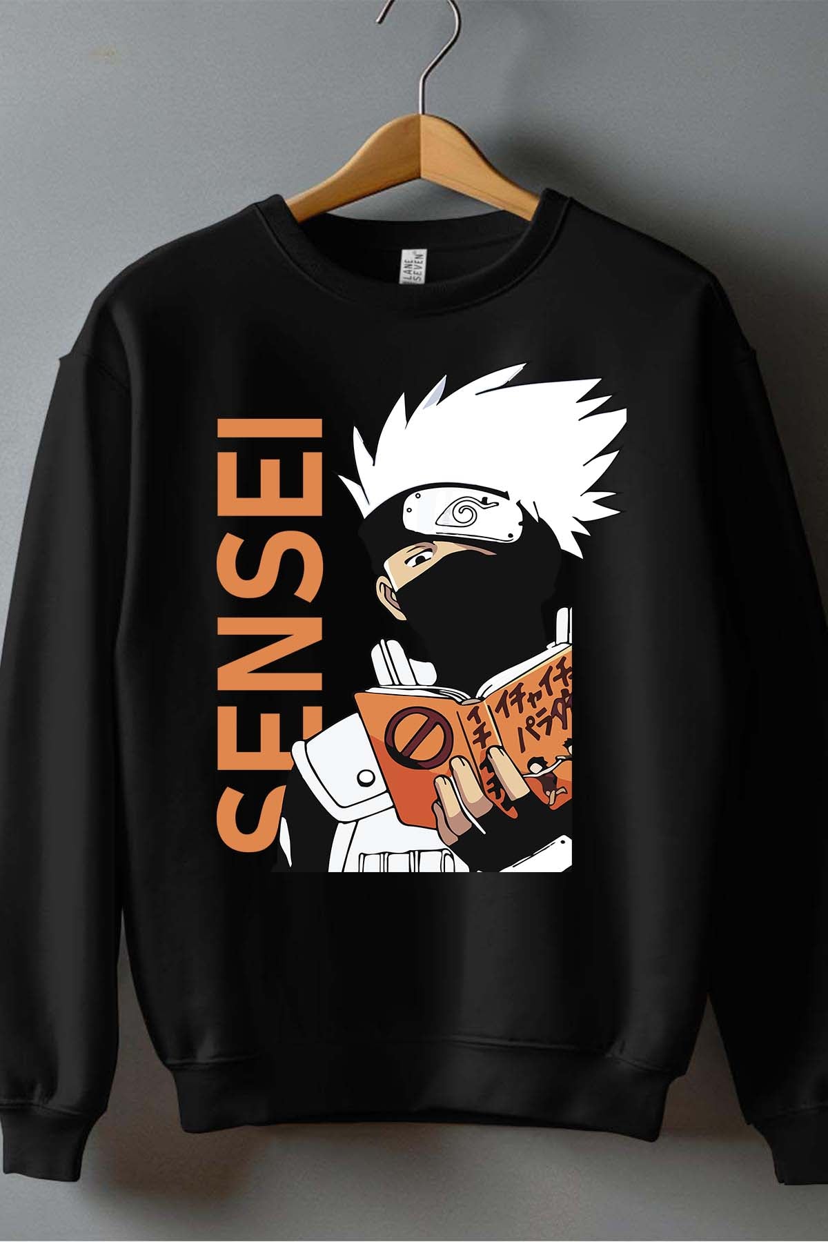 COULEUR:Noir|Sweat Col Rond Garçon | sensei naruto Noir
