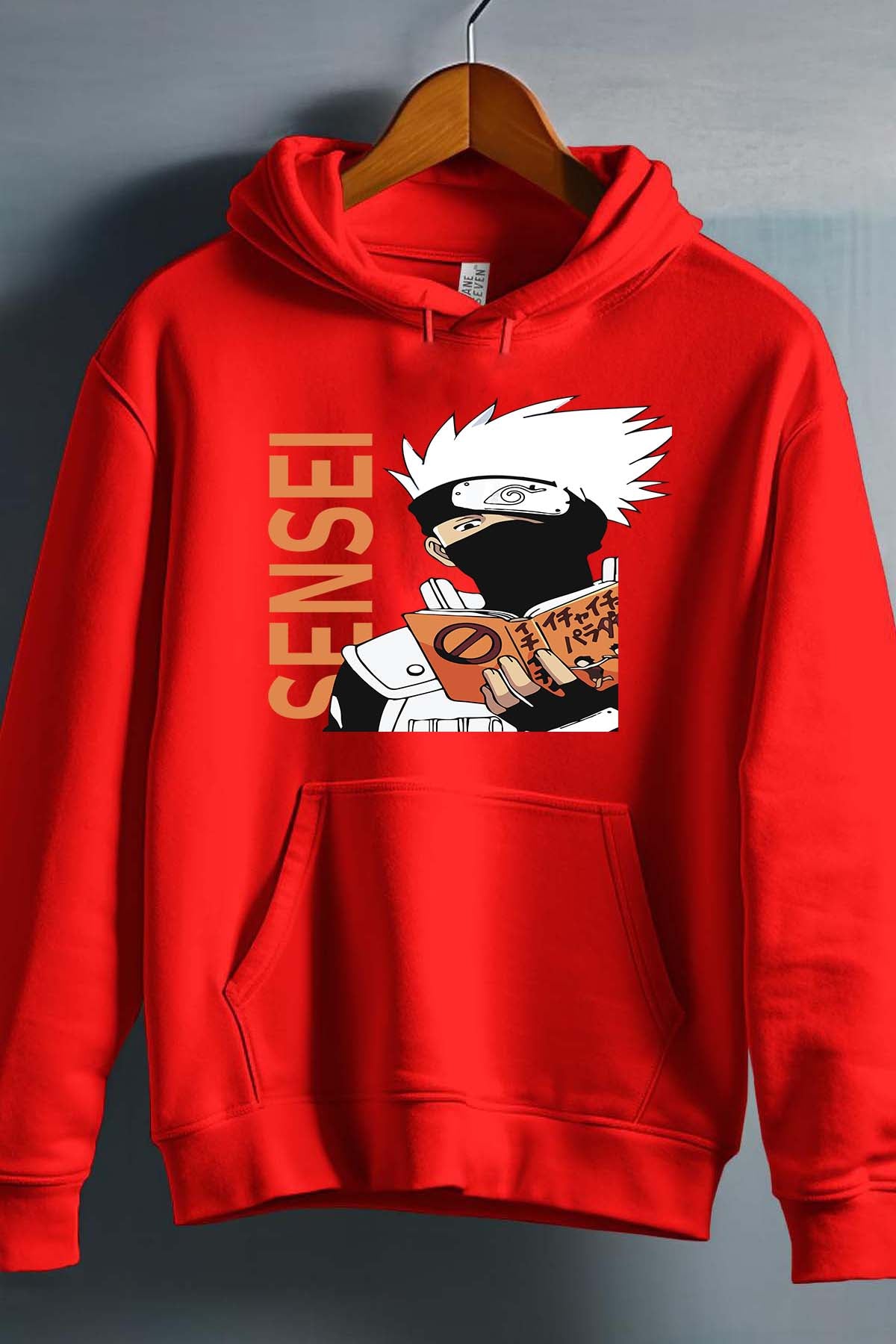 COULEUR:Rouge|Sweat Capuche Garçon | sensei naruto Rouge