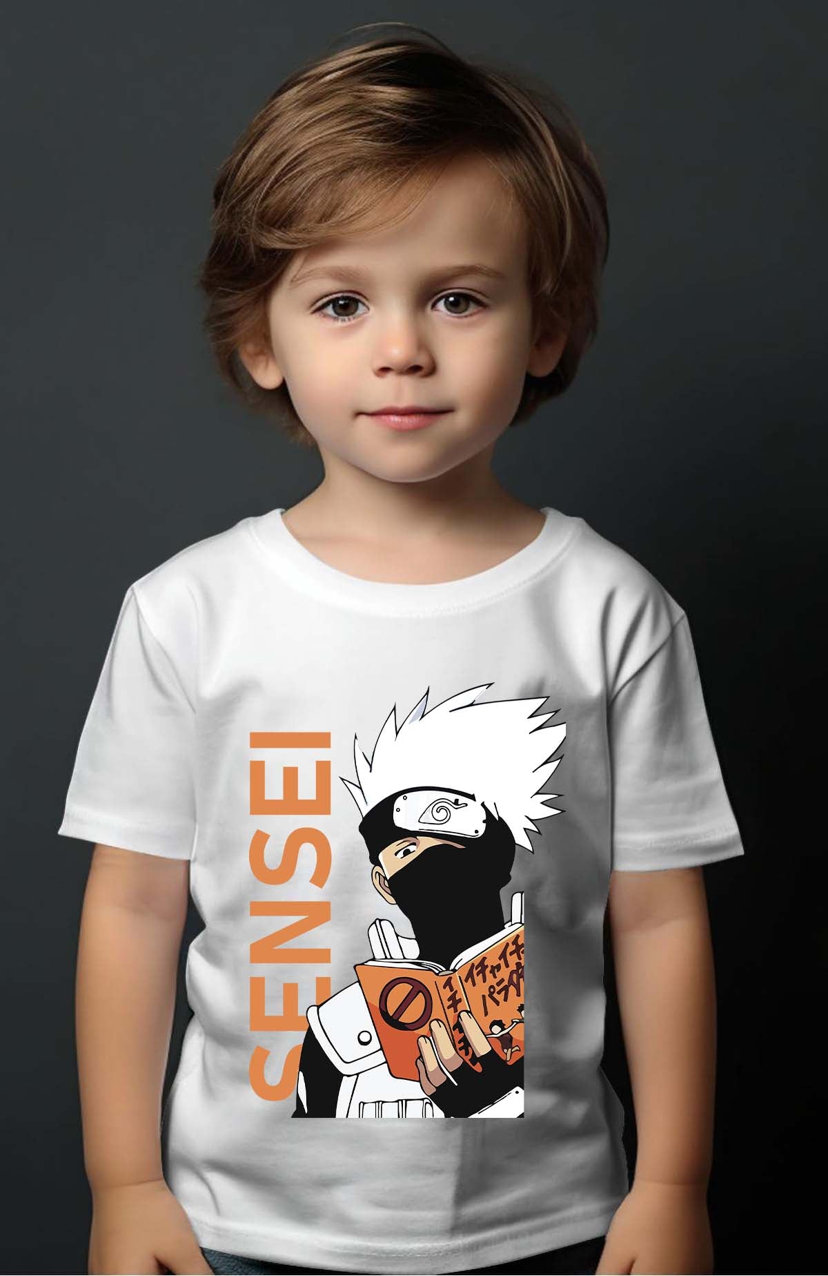 COULEUR:Blanc|T-shirt Garçon | sensei naruto Blanc