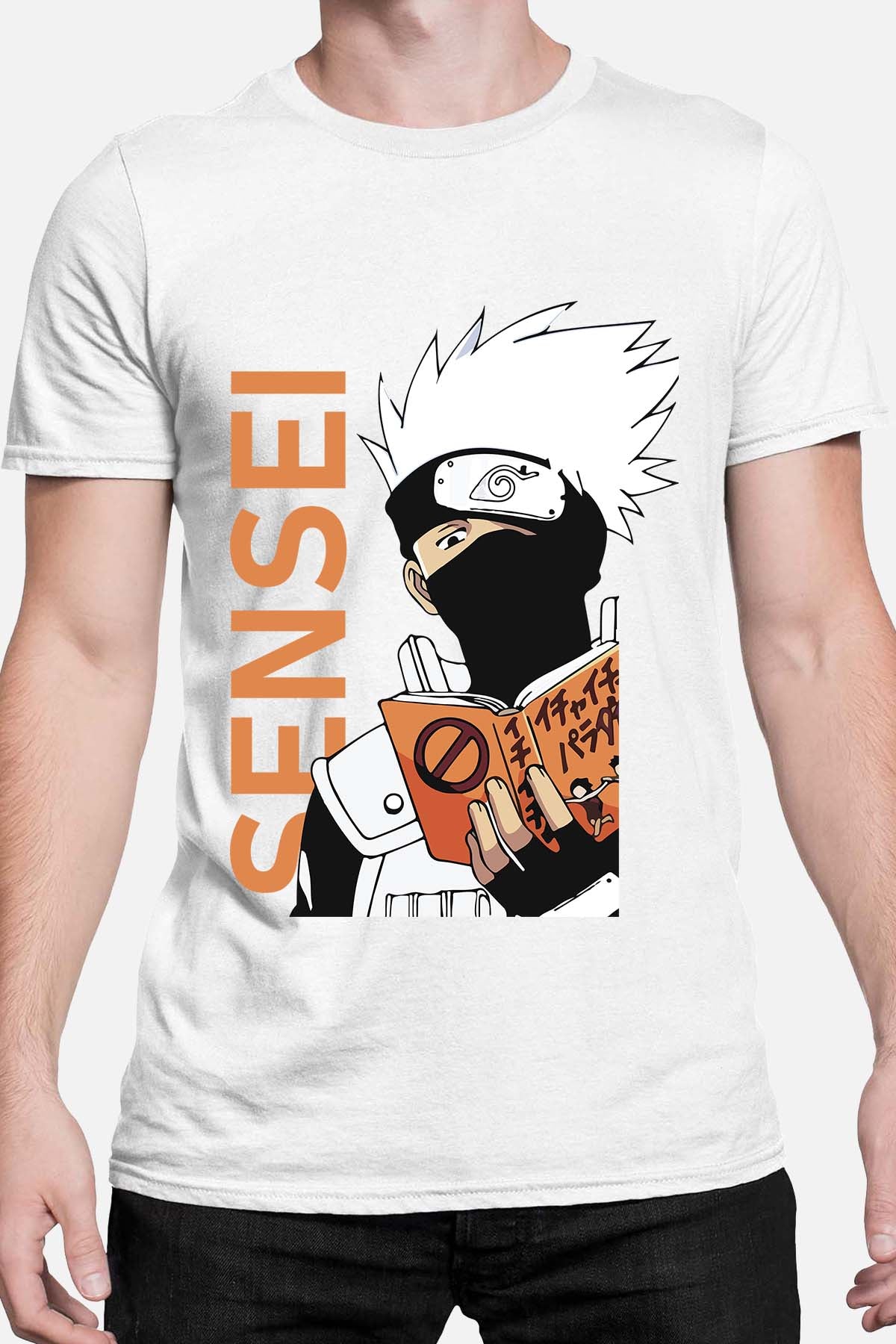 COULEUR:Blanc|T-shirt Homme | sensei naruto Blanc