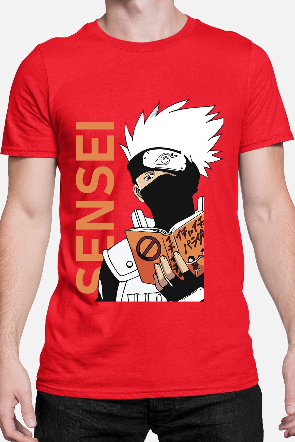 COULEUR:Rouge|T-shirt Homme | sensei naruto Rouge