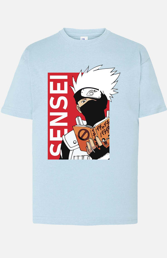 COULEUR:Bleu Ciel|T-shirt Garçon | sensei naruto V2 Bleu Ciel