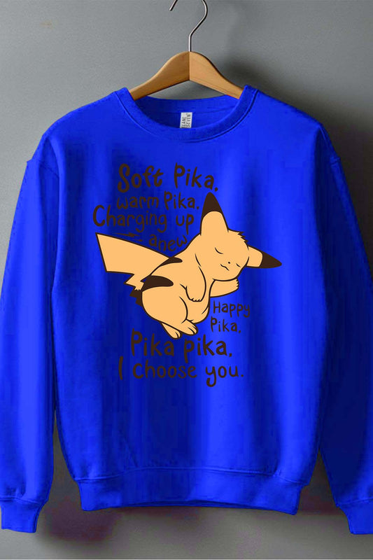 COULEUR:Bleu Roi|Sweat Col Rond Garçon | soft pika warm Bleu Roi