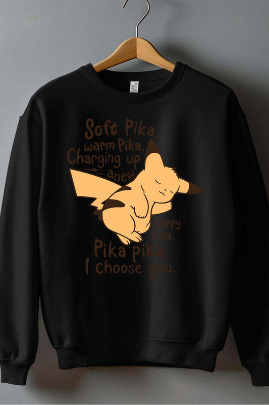 COULEUR:Noir|Sweat Col Rond Garçon | soft pika warm Noir