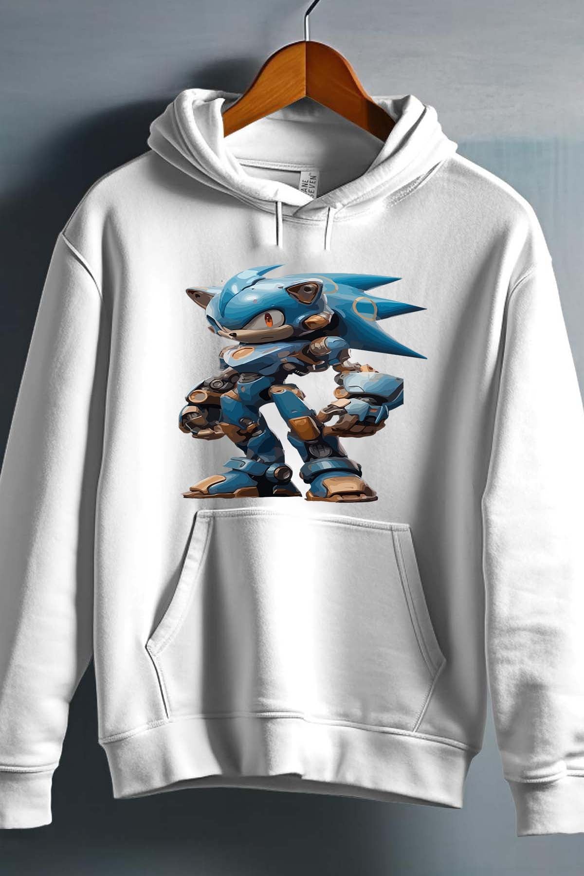 COULEUR:Blanc|Sweat Capuche Garçon | sonibot Blanc