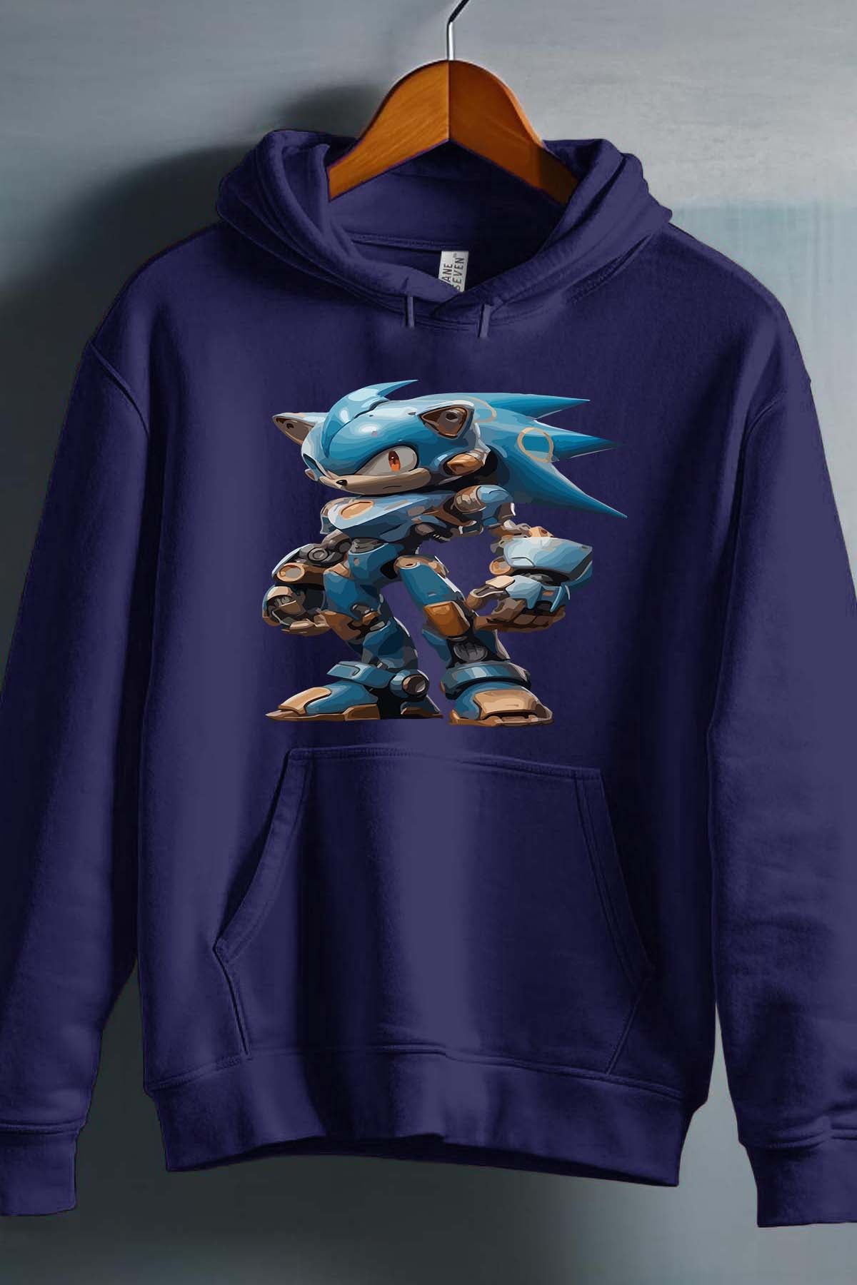 COULEUR:Marine|Sweat Capuche Garçon | sonibot Marine