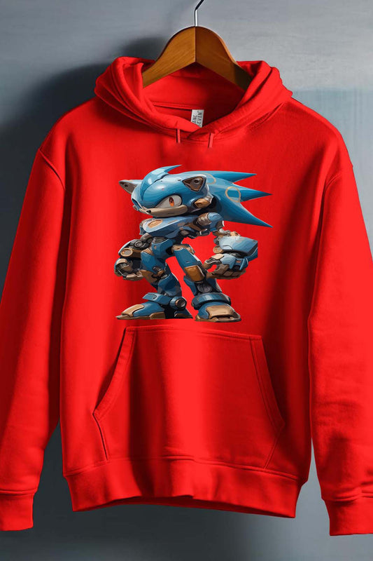 COULEUR:Rouge|Sweat Capuche Garçon | sonibot Rouge