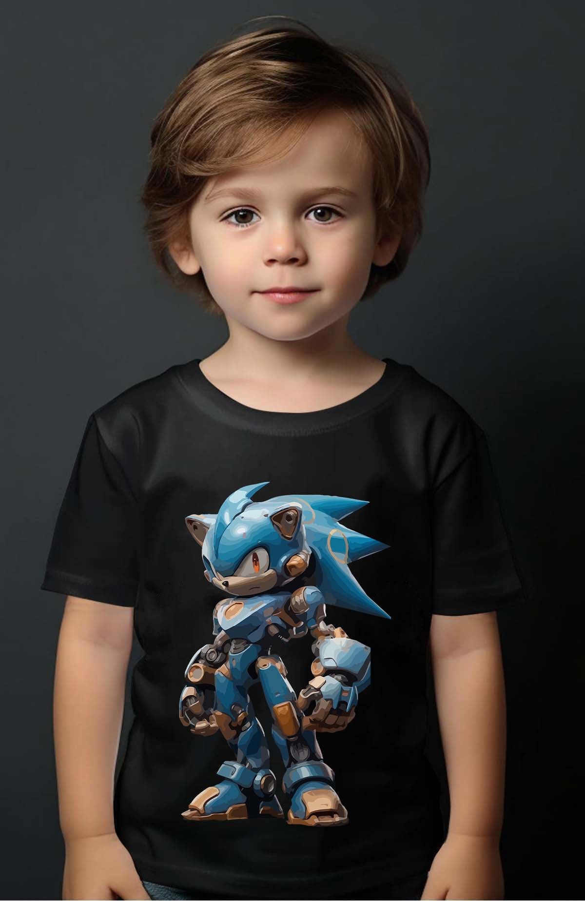 COULEUR:Noir|T-shirt Garçon | sonibot Noir