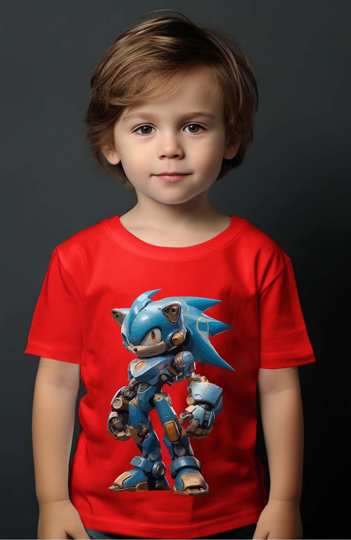 COULEUR:Rouge|T-shirt Garçon | sonibot Rouge