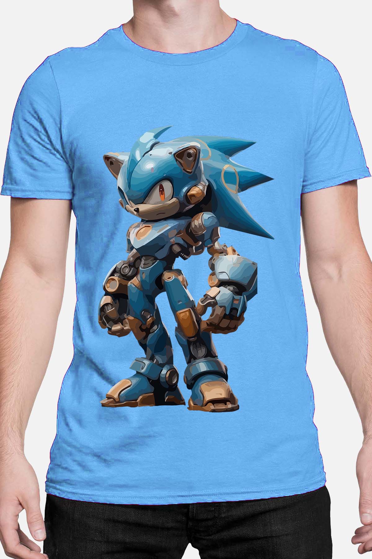 COULEUR:Bleu Ciel|T-shirt Homme | sonibot Bleu Ciel