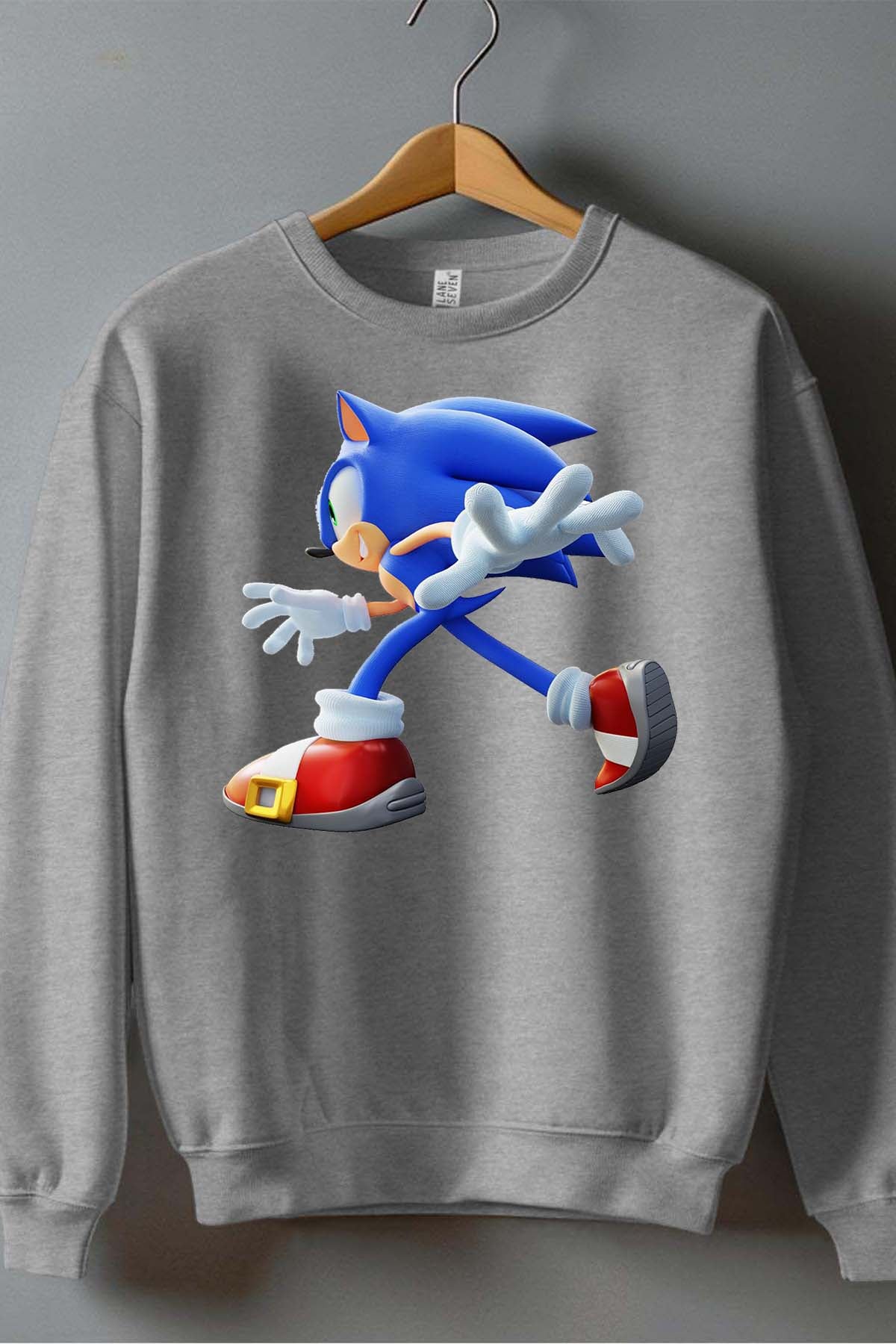 COULEUR:Gris|Sweat Col Rond Homme | sonic Run Gris