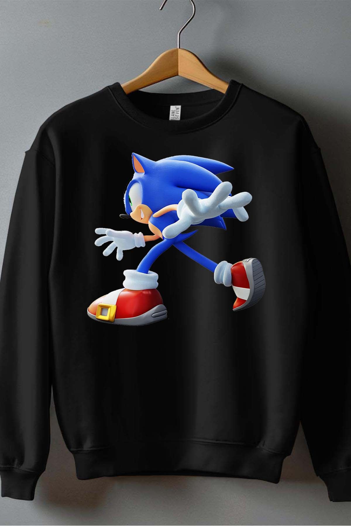 COULEUR:Noir|Sweat Col Rond Homme | sonic Run Noir