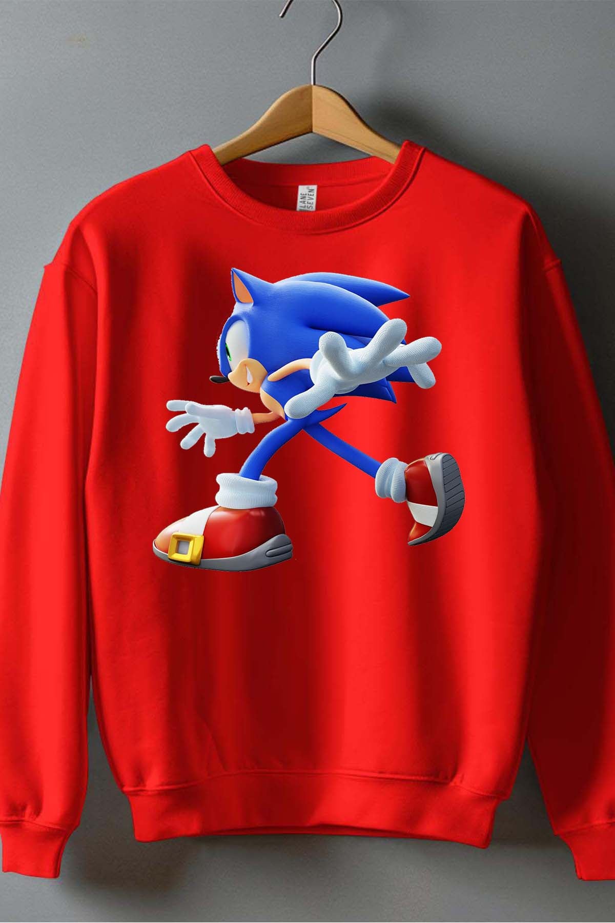 COULEUR:Rouge|Sweat Col Rond Homme | sonic Run Rouge