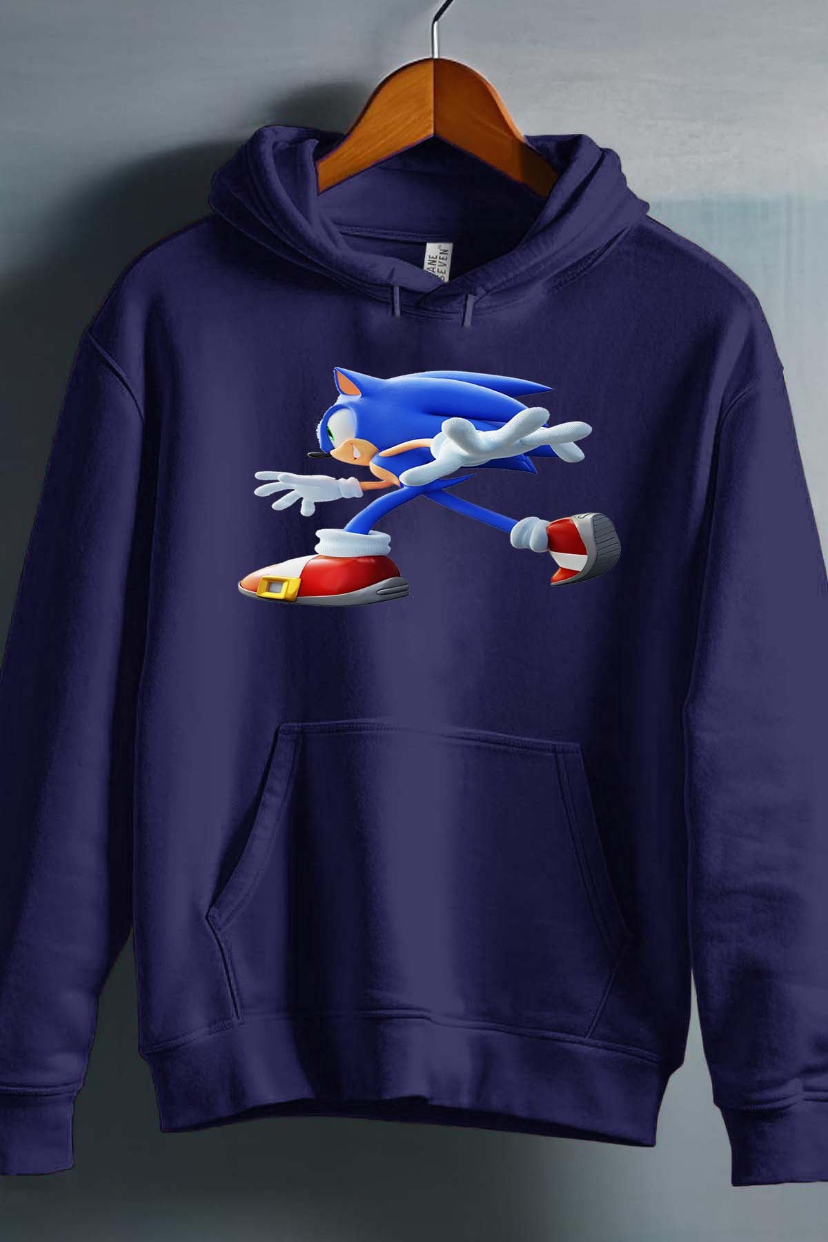 COULEUR:Marine|Sweat Capuche Homme | sonic Run Marine