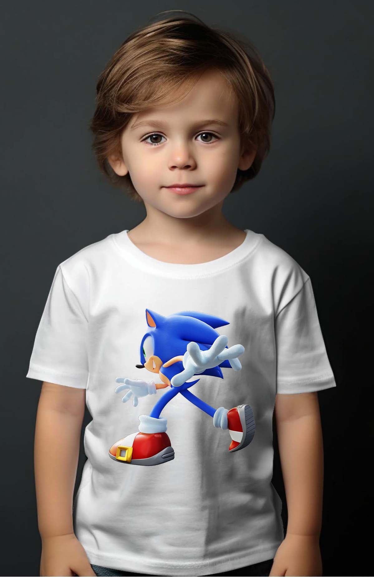 COULEUR:Blanc|T-shirt Garçon | sonic Run Blanc
