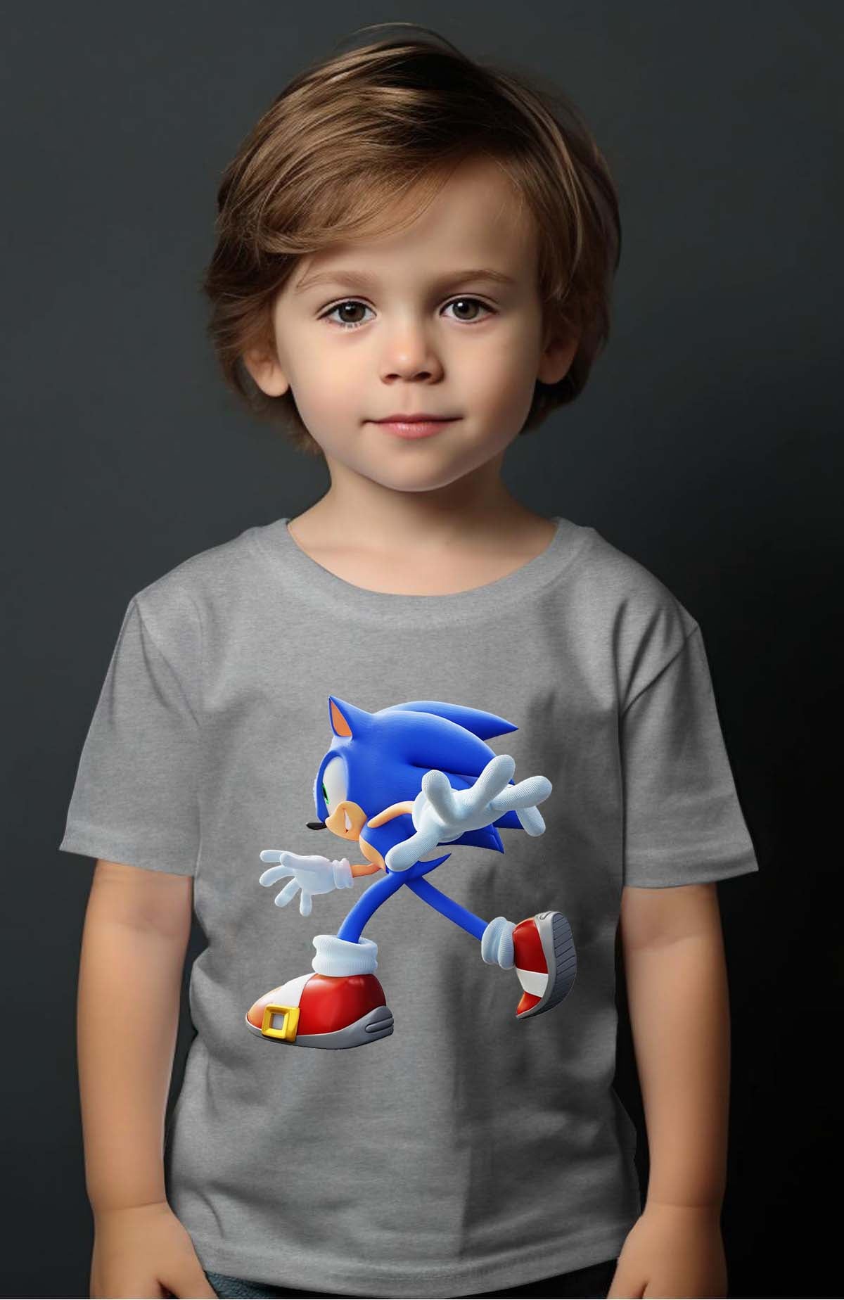 COULEUR:Gris|T-shirt Garçon | sonic Run Gris