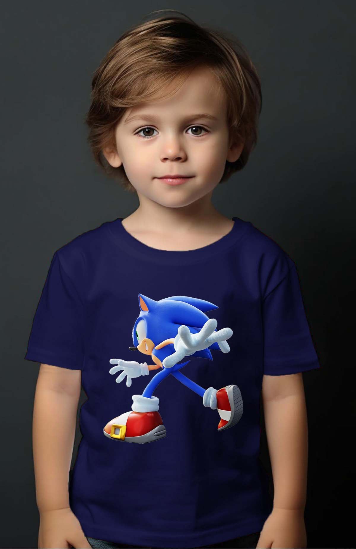 COULEUR:Marine|T-shirt Garçon | sonic Run Marine