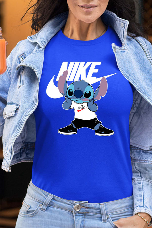 COULEUR:Bleu Roi|T-shirt Femme | stitch Nike shoes Bleu Roi