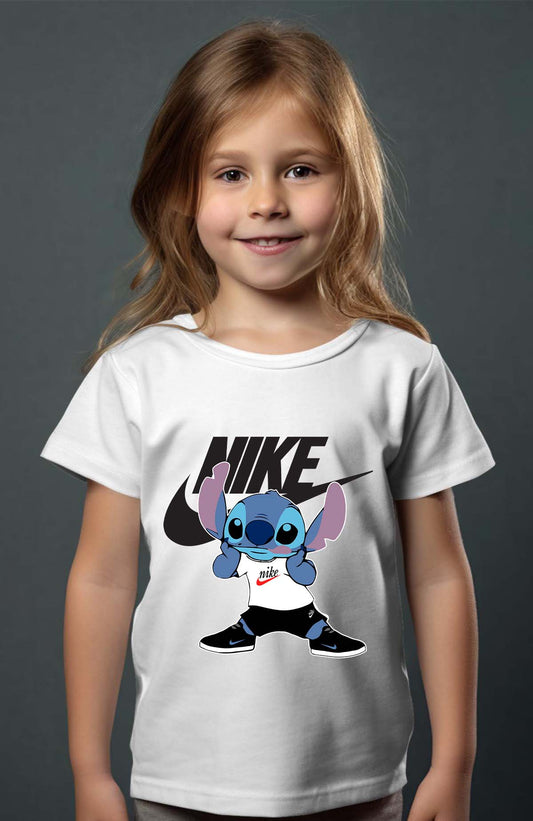 COULEUR:Blanc|T-shirt Fille | stitch Nike shoes Blanc