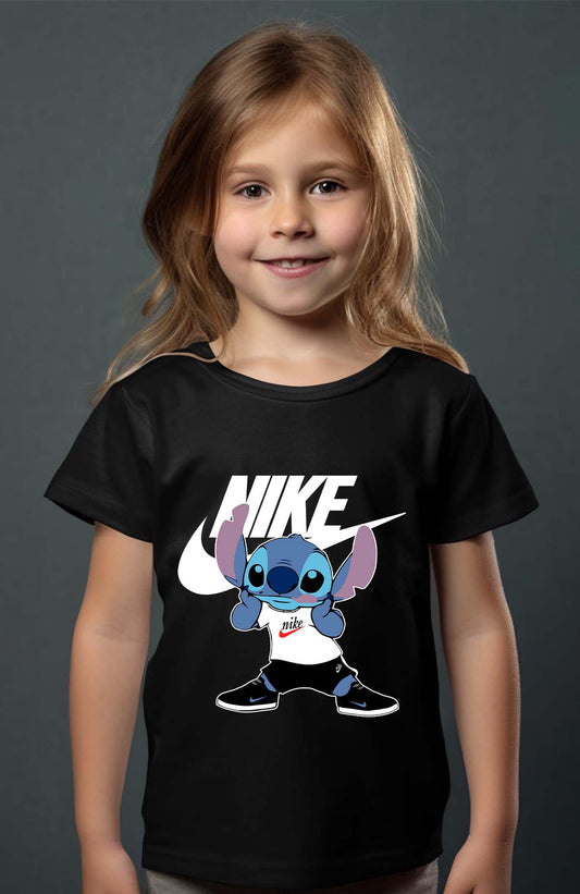 COULEUR:Noir|T-shirt Fille | stitch Nike shoes Noir