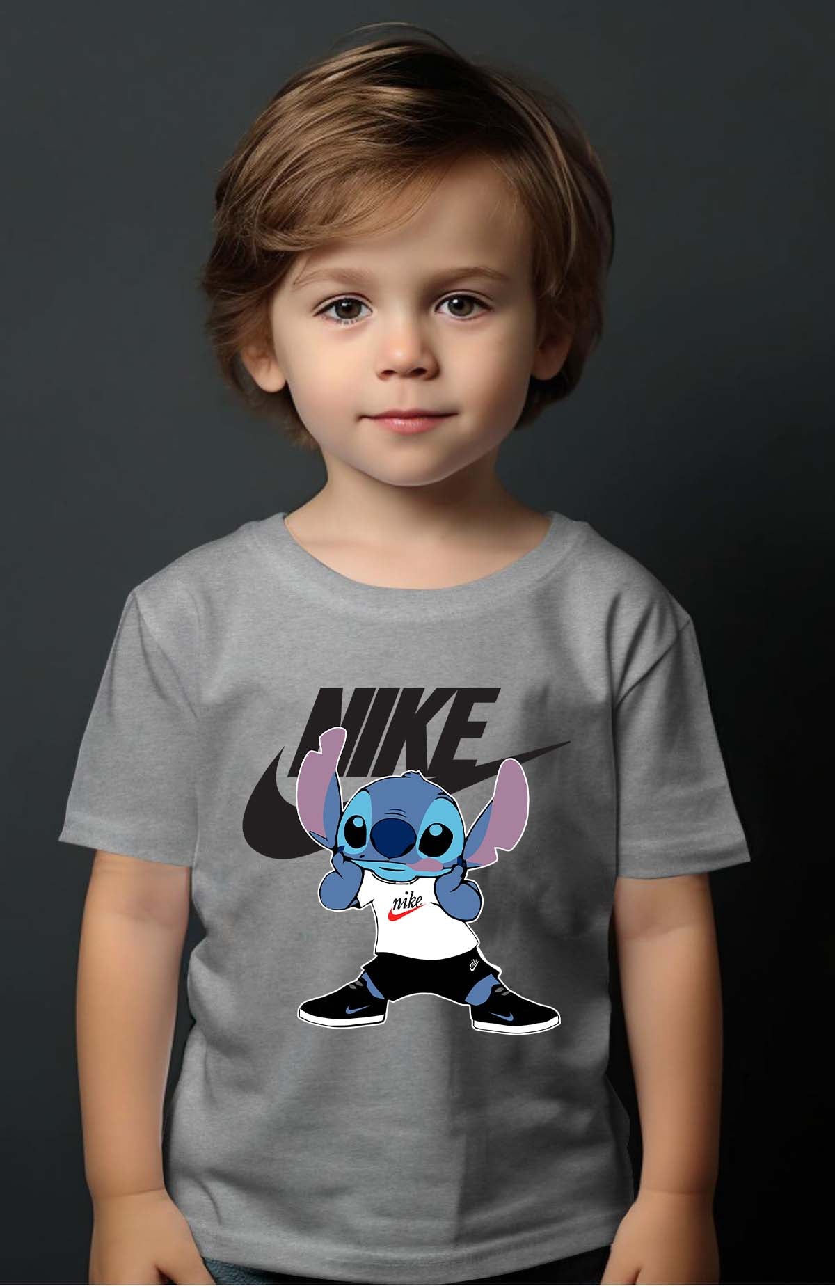 COULEUR:Gris|T-shirt Garçon | stitch Nike shoes Gris