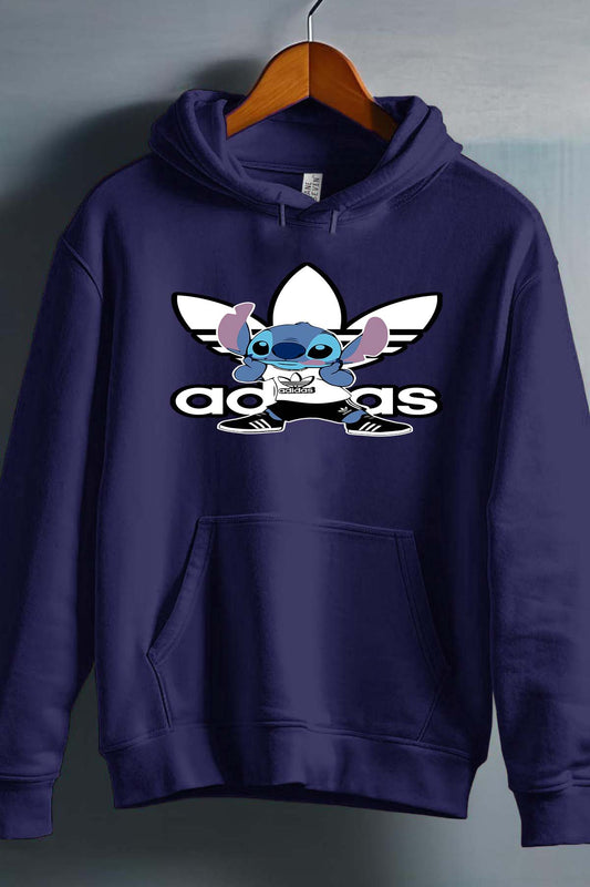 COULEUR:Marine|Sweat Capuche Garçon | stitch adi shoes Marine