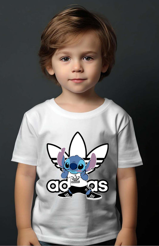 COULEUR:Blanc|T-shirt Garçon | stitch adi shoes Blanc