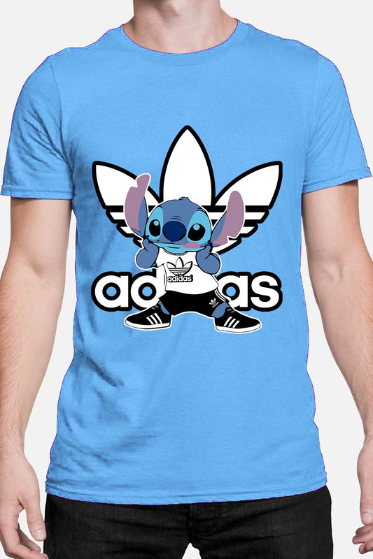 COULEUR:Bleu Ciel|T-shirt Homme | stitch adi shoes Bleu Ciel