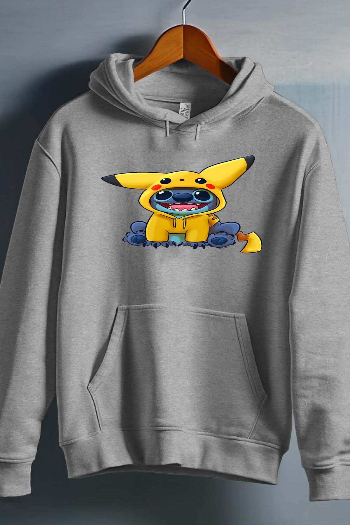 COULEUR:Gris|Sweat Capuche Homme | stitch déguisé pikatchu Gris