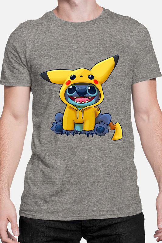 COULEUR:Gris|T-shirt Homme | stitch déguisé pikatchu Gris