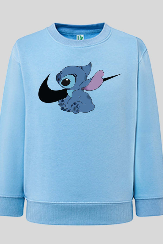 COULEUR:Bleu Ciel|Sweat Col Rond Garçon | stitch nike Bleu Ciel