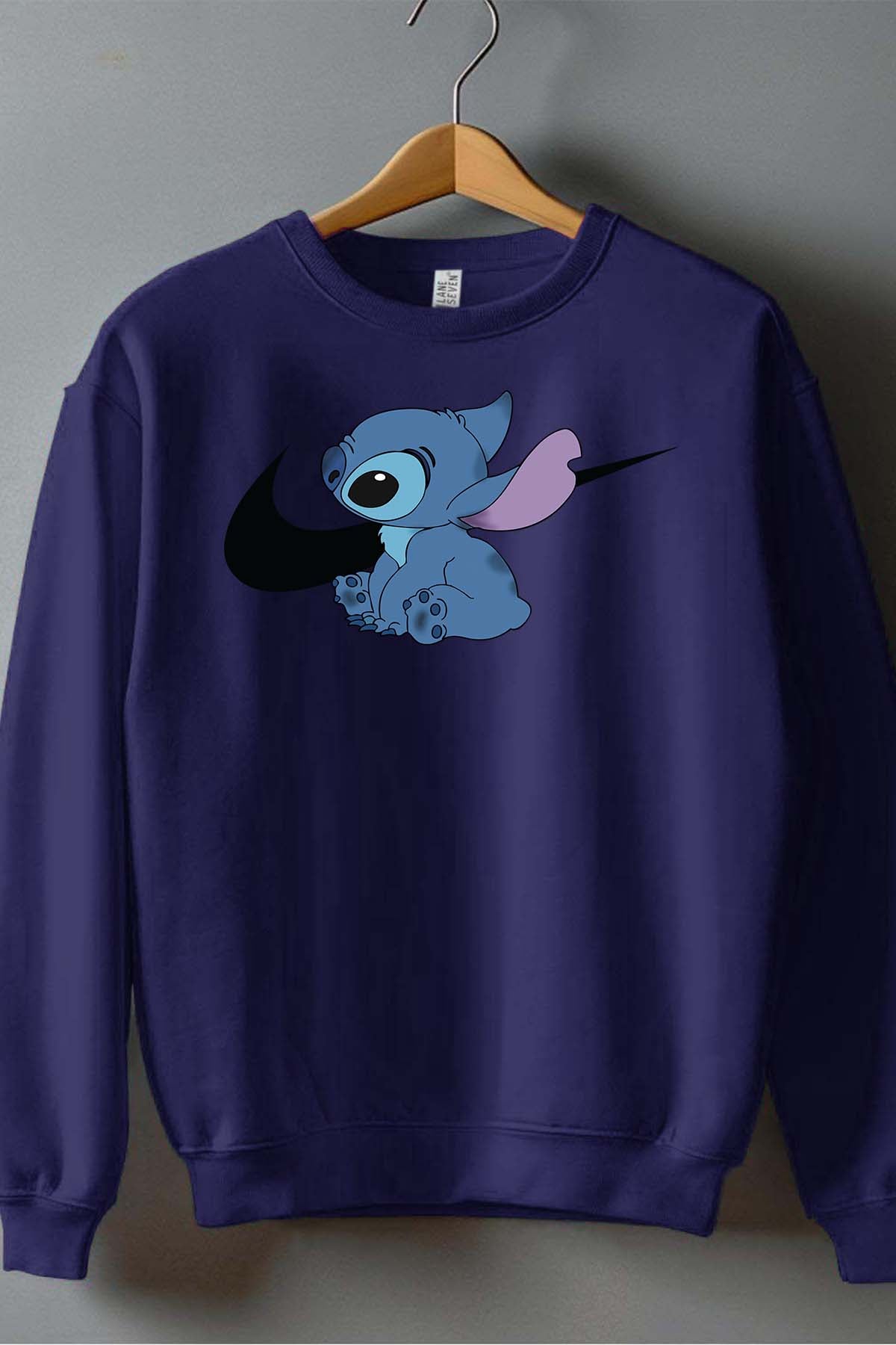 COULEUR:Marine|Sweat Col Rond Homme | stitch nike Marine