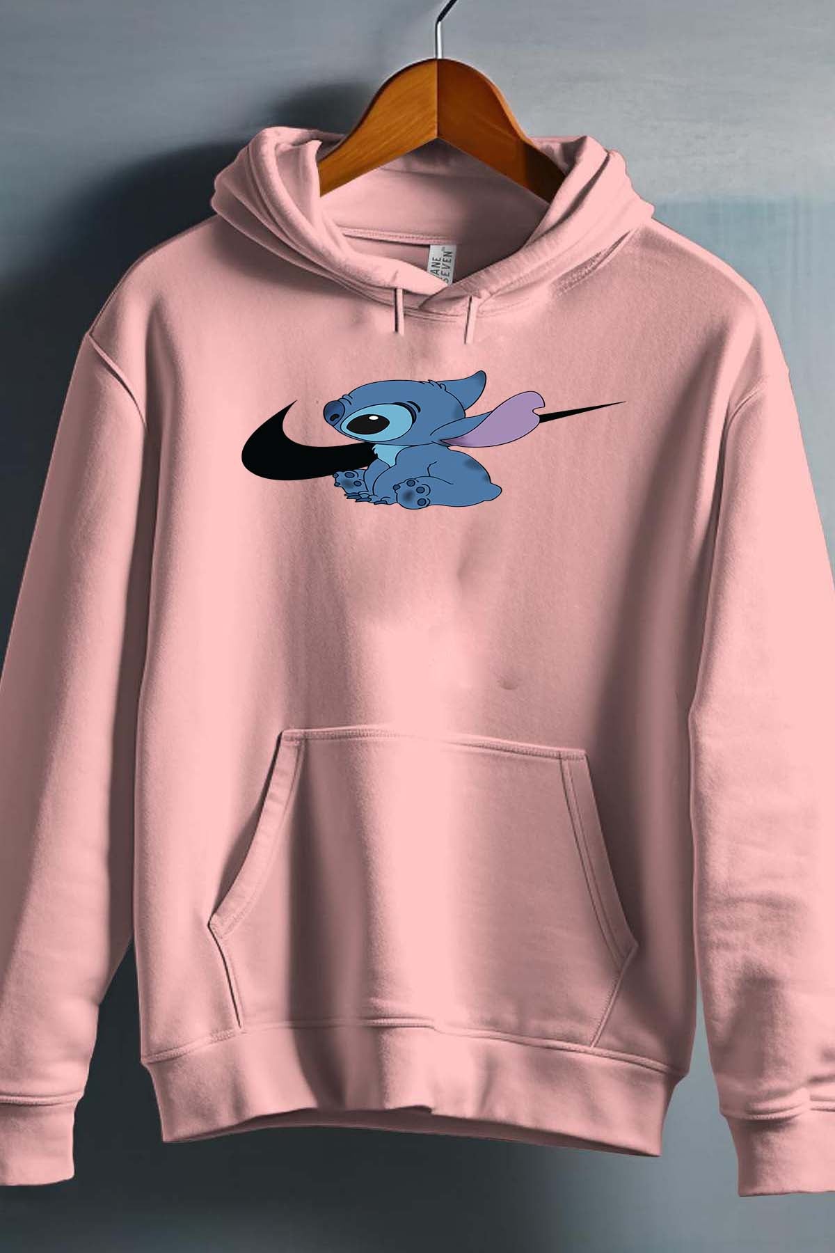 COULEUR:Rose|Sweat Capuche Fille | stitch nike Rose