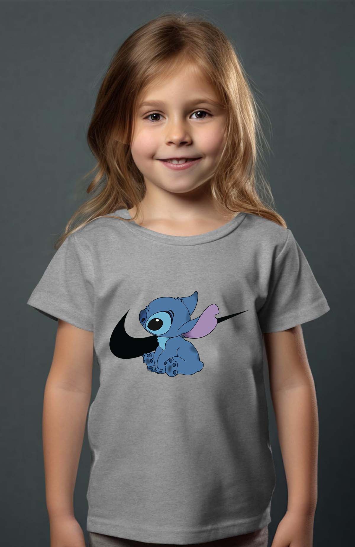 COULEUR:Gris|T-shirt Fille | stitch nike Gris