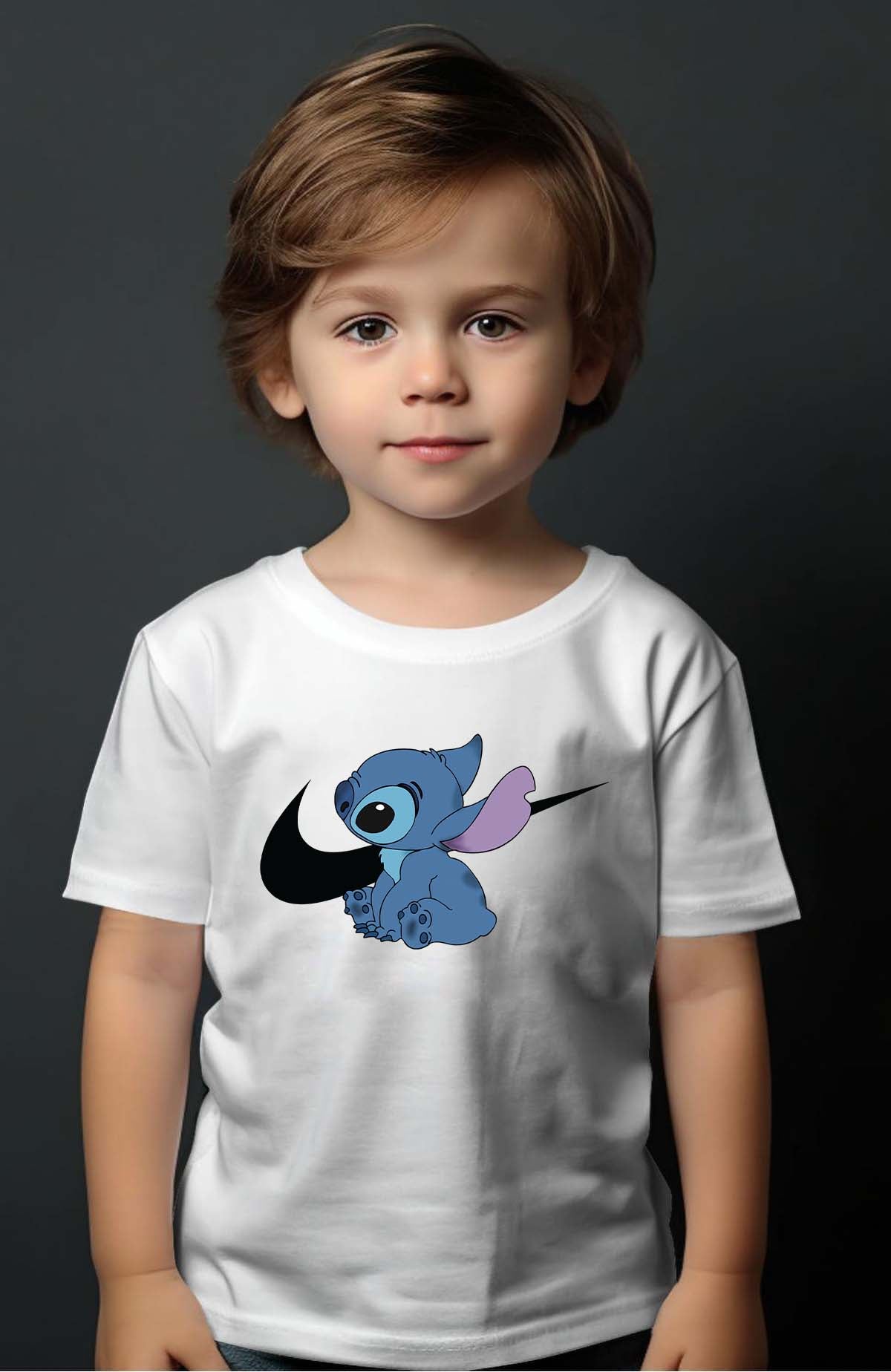 COULEUR:Blanc|T-shirt Garçon | stitch nike Blanc