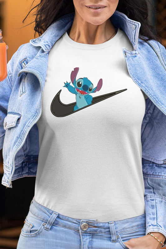 COULEUR:Blanc|T-shirt Femme | stitch virgule nike Blanc