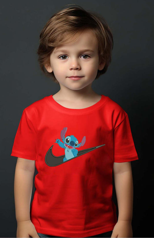 COULEUR:Rouge|T-shirt Garçon | stitch virgule nike Rouge