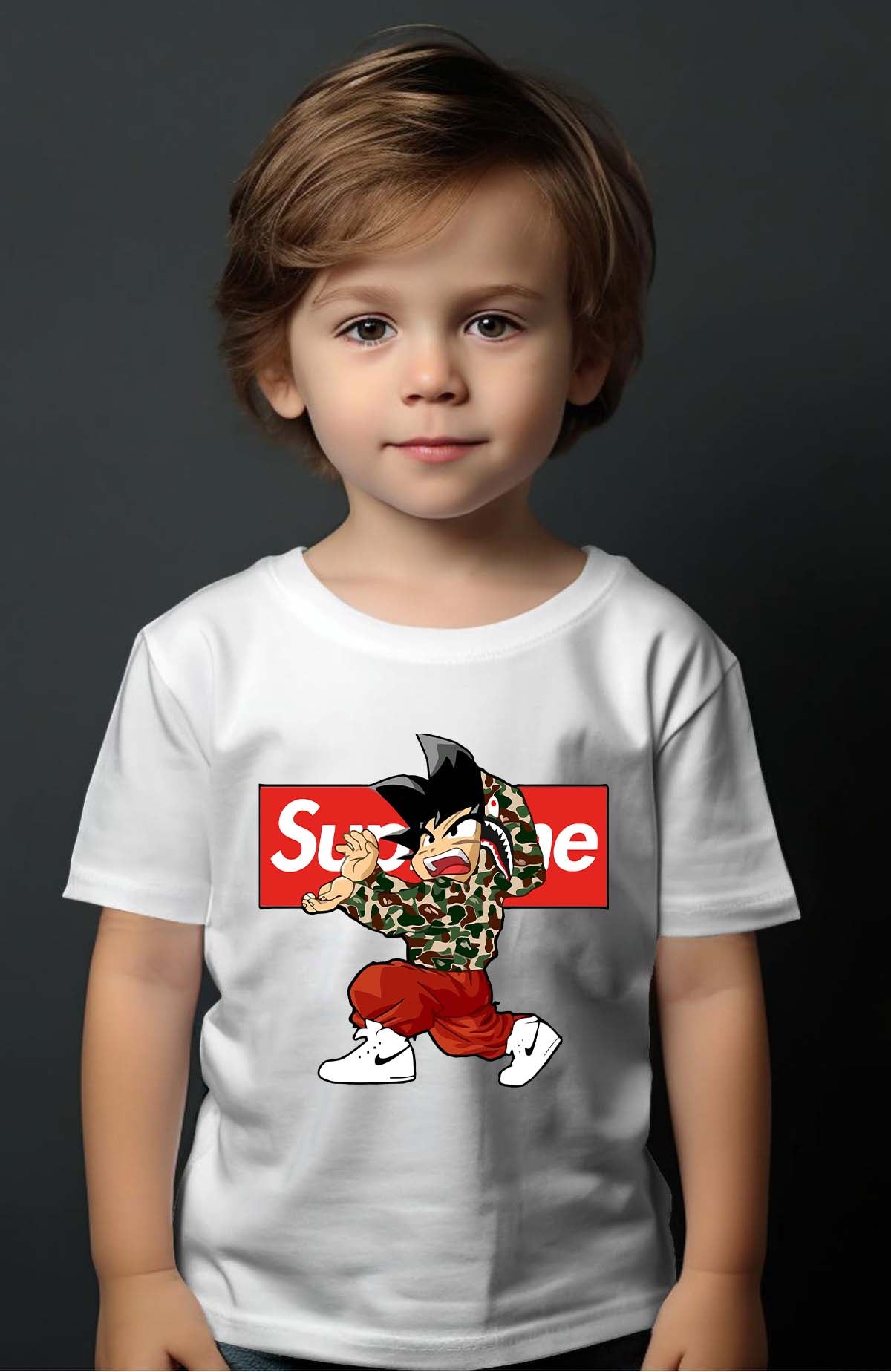 COULEUR:Blanc|T-shirt Garçon | supreme dbz Blanc