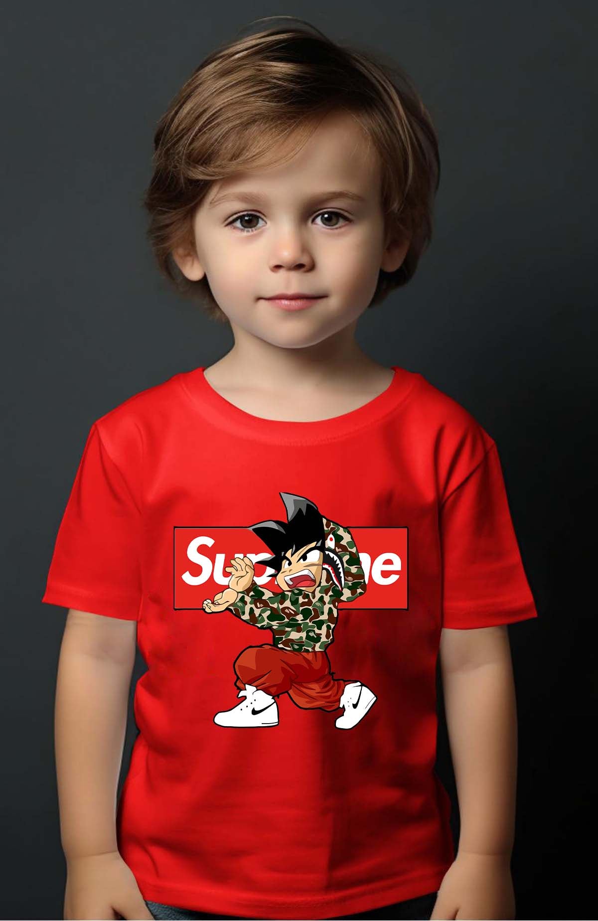 COULEUR:Rouge|T-shirt Garçon | supreme dbz Rouge