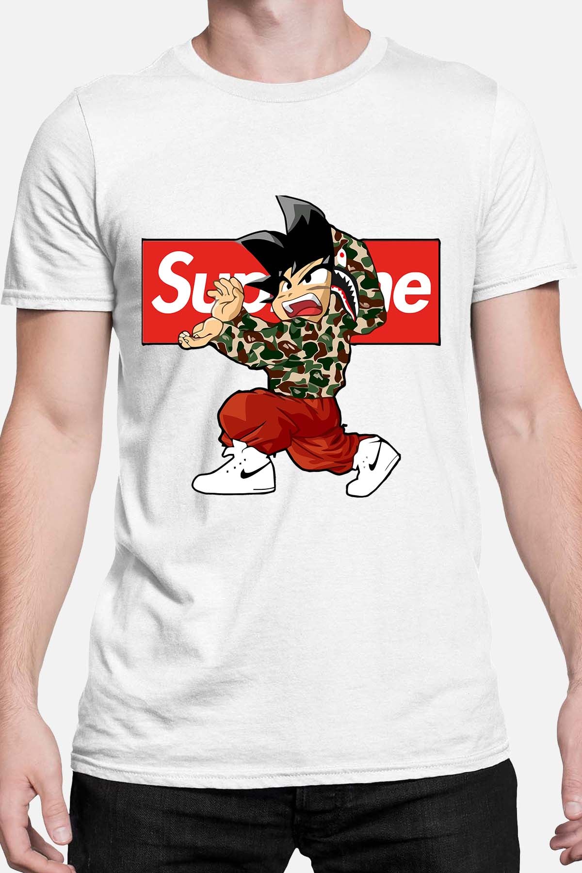 COULEUR:Blanc|T-shirt Homme | supreme dbz Blanc